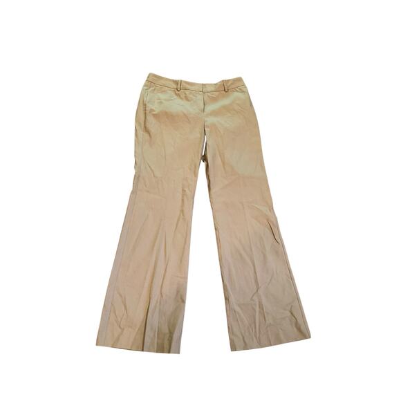 Larry Levine The Special Fit & Flare Cotton Pants Mid Rise Tan Womens Size 8 NWT - Picture 3 of 5